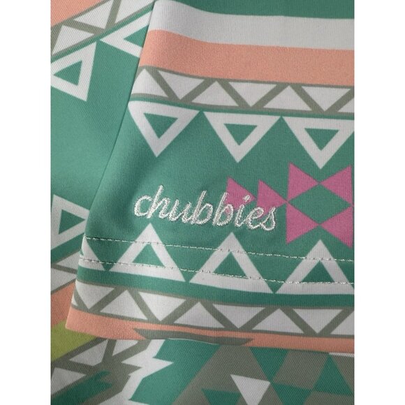 Chubbies Mens Polo Shirt Medium En Fuegos Performance Southwest Geometric Golf - Picture 6 of 12